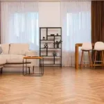 SPC flooring in a modern Kerala home interior – waterproof and durable flooring